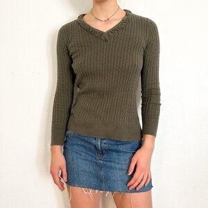 eddie bauer green sweater